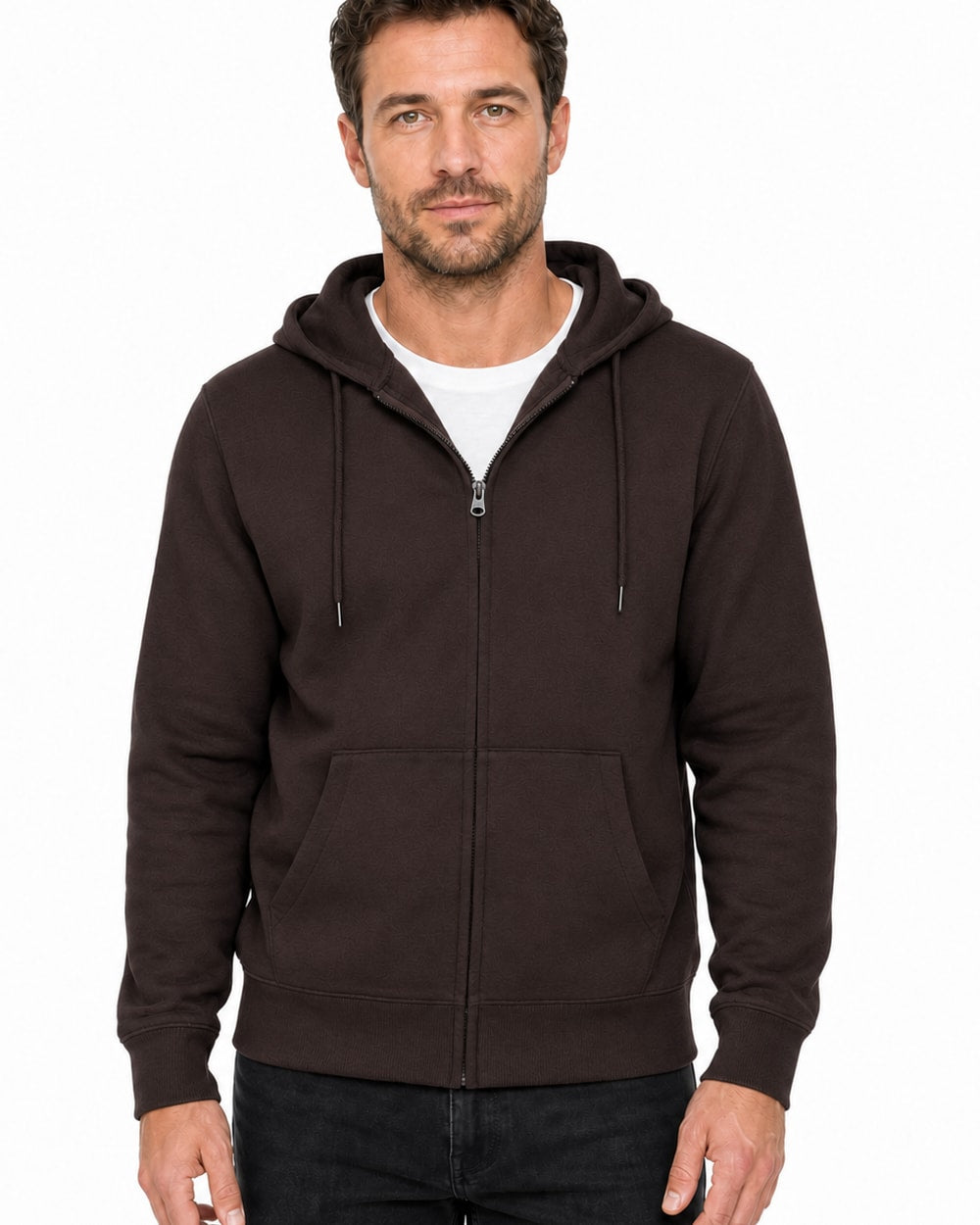 Men's Lightweight Zip Up Fleece Hoodie #02