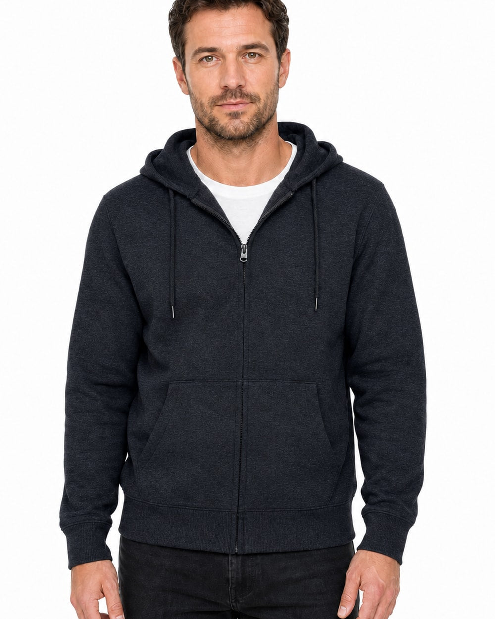 Men's Lightweight Zip Up Fleece Hoodie #02