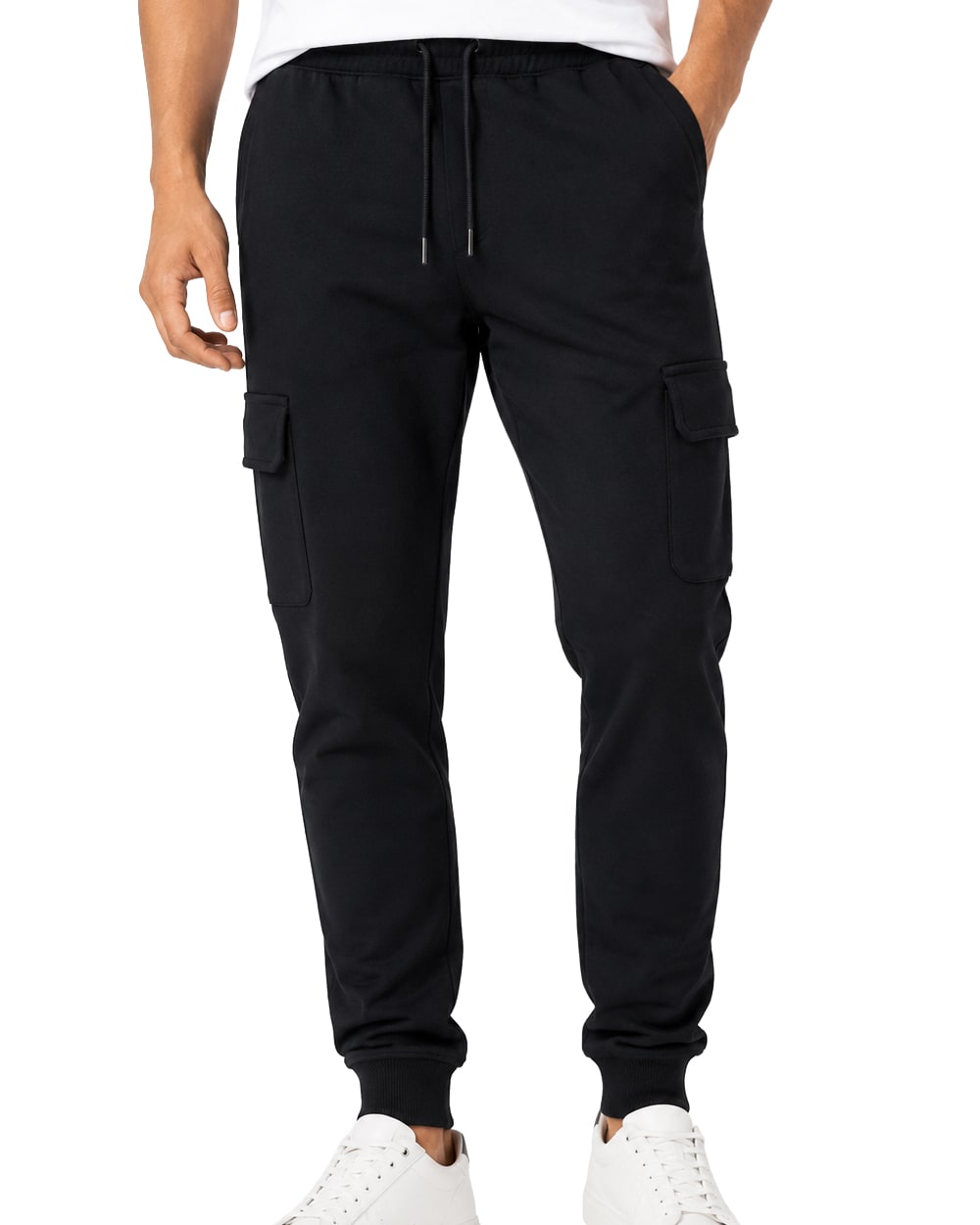 Men's Lightweight Fleece Jogger Cargo Pants #04