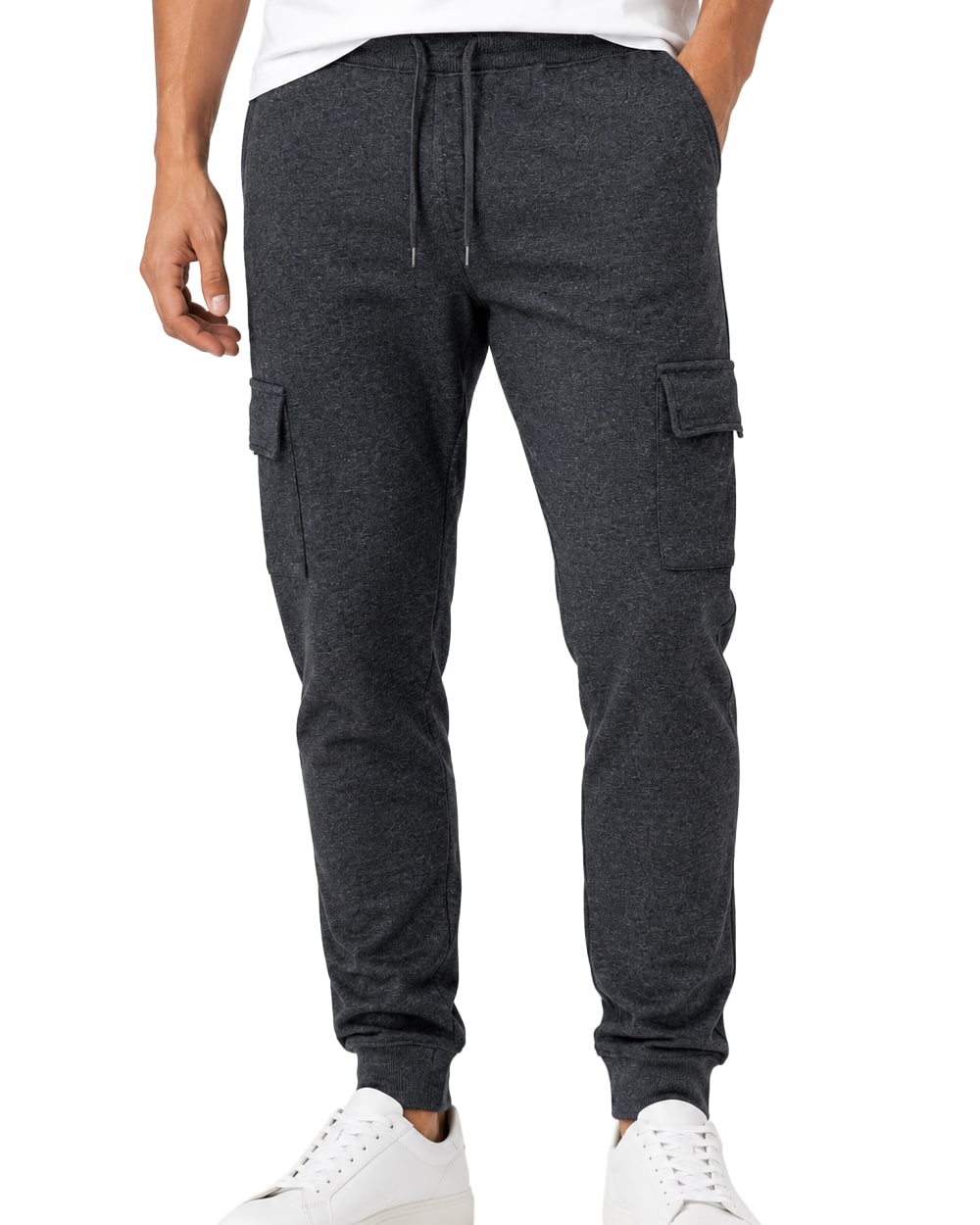 Men's Lightweight Fleece Jogger Cargo Pants #04
