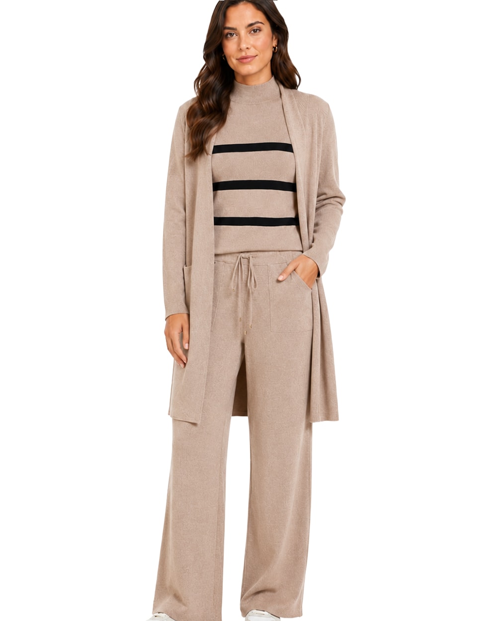 Women's 3-Piece Ribbed Knit Loungewear Set #105