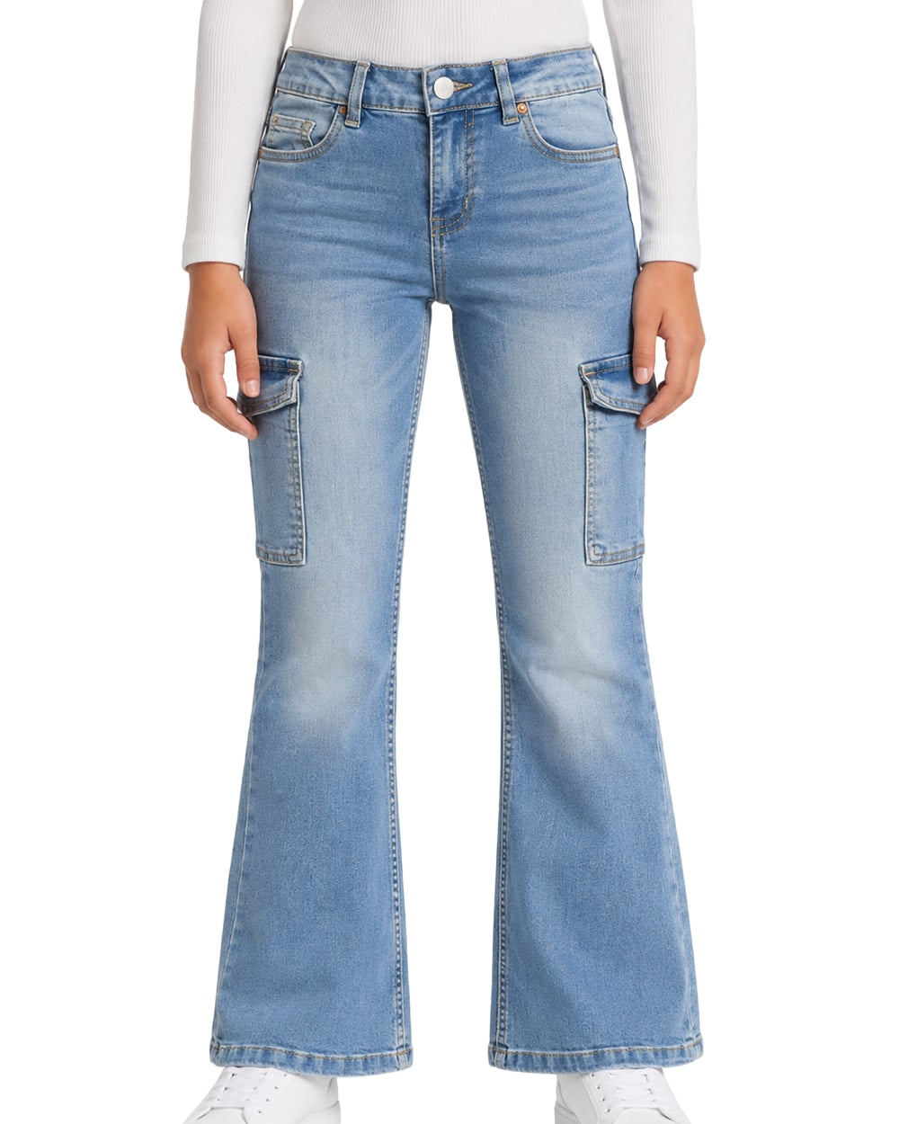 Girls' Faded Skinny Jeans #07