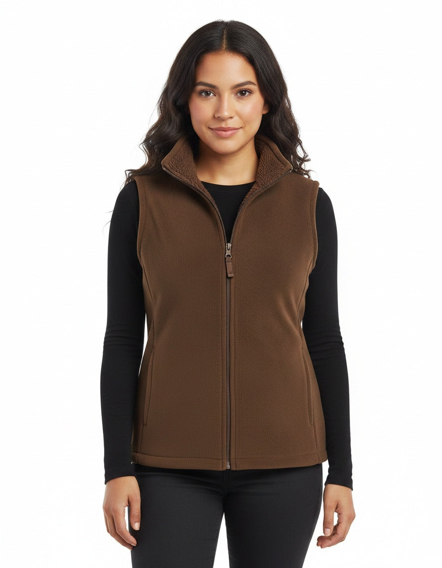 Fleece Vest With Sherpa Lining