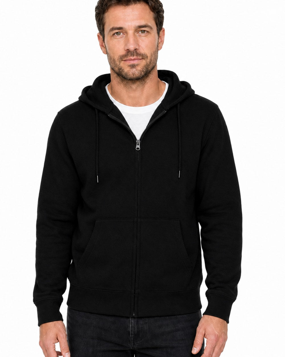 Men's Lightweight Zip Up Fleece Hoodie #02