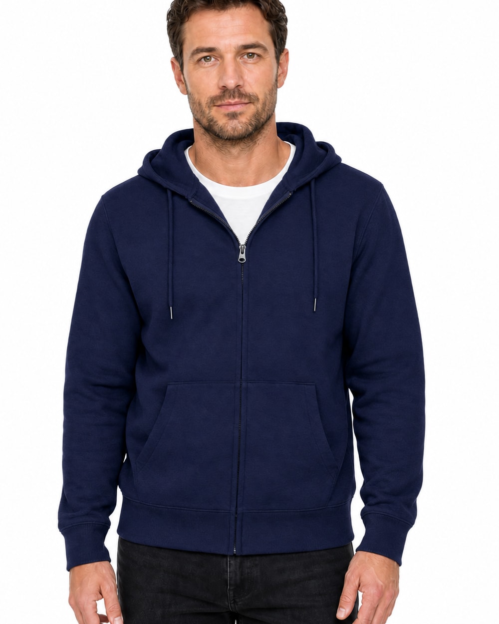 Men's Lightweight Zip Up Fleece Hoodie #02