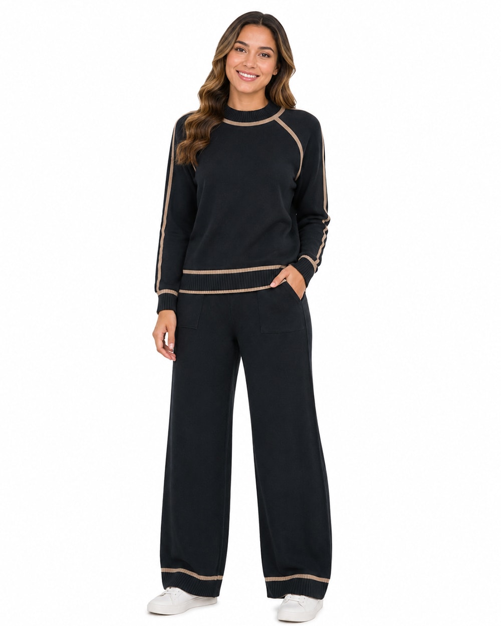 Knit Sweater & Wide-Leg Lounge Set #103