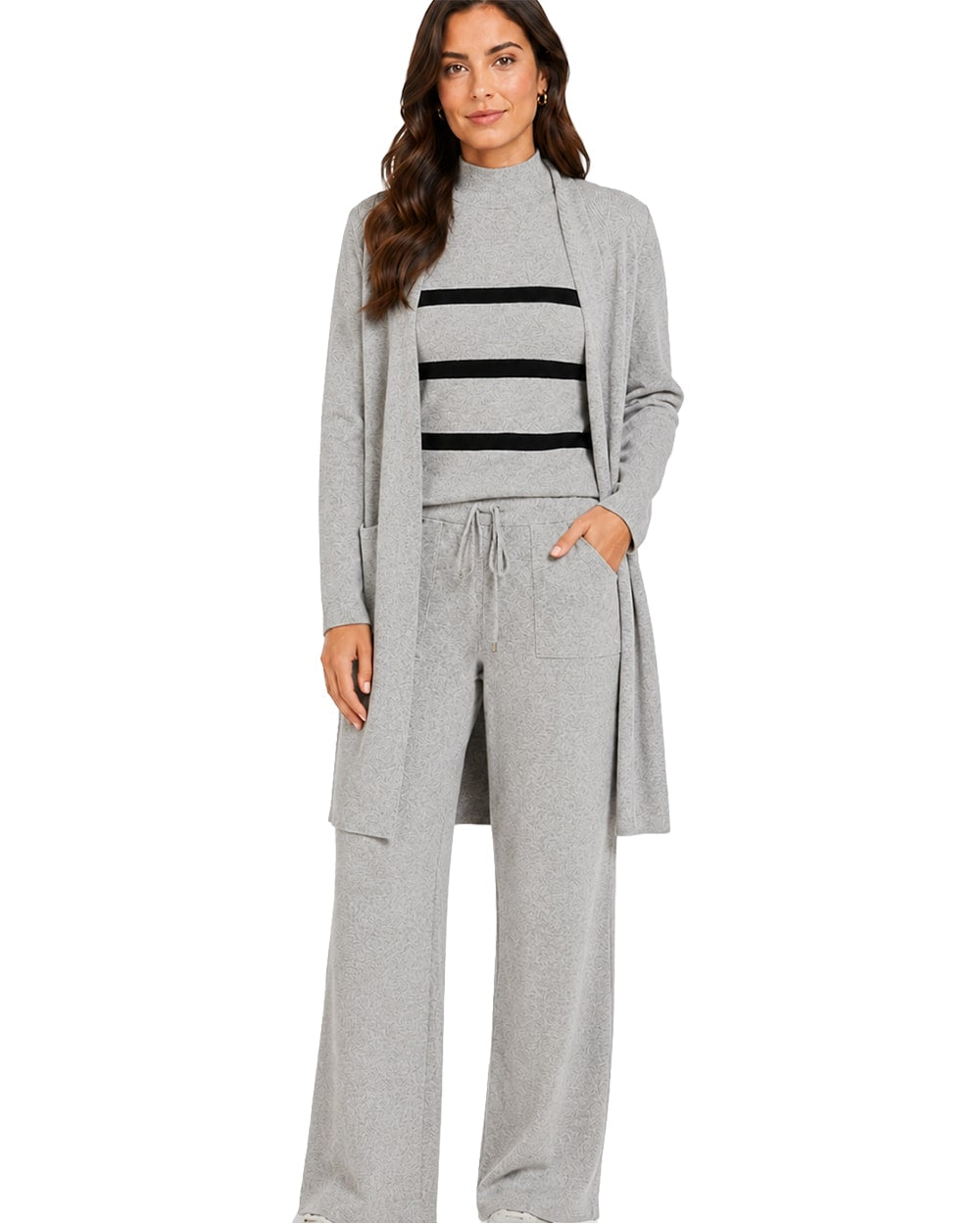 Women's 3-Piece Ribbed Knit Loungewear Set #105