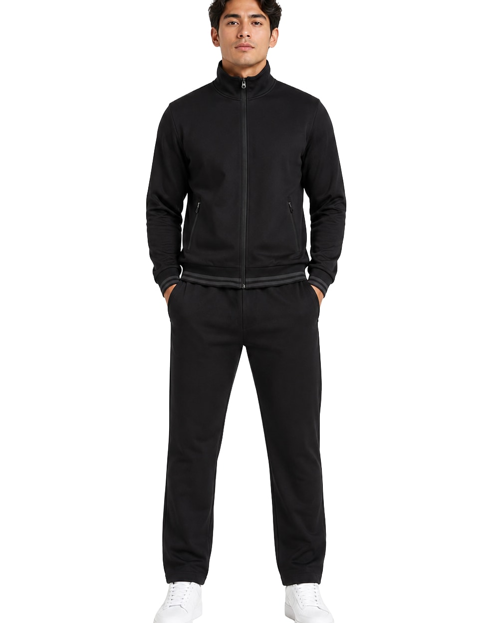 Full-Zip Mock-Neck Track Jacket #T17