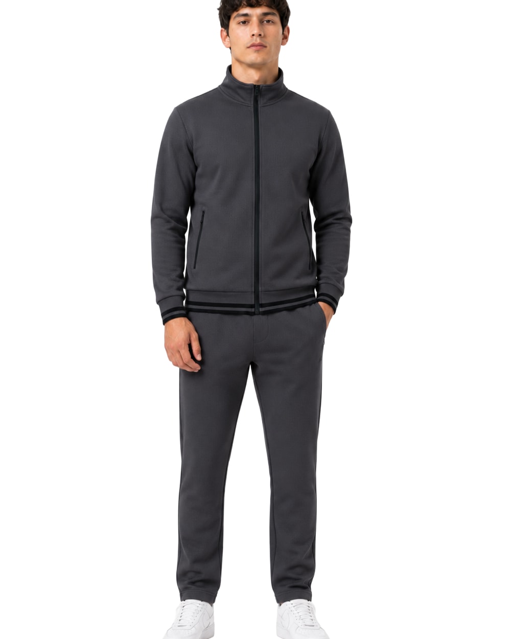 Full-Zip Mock-Neck Track Jacket #T17