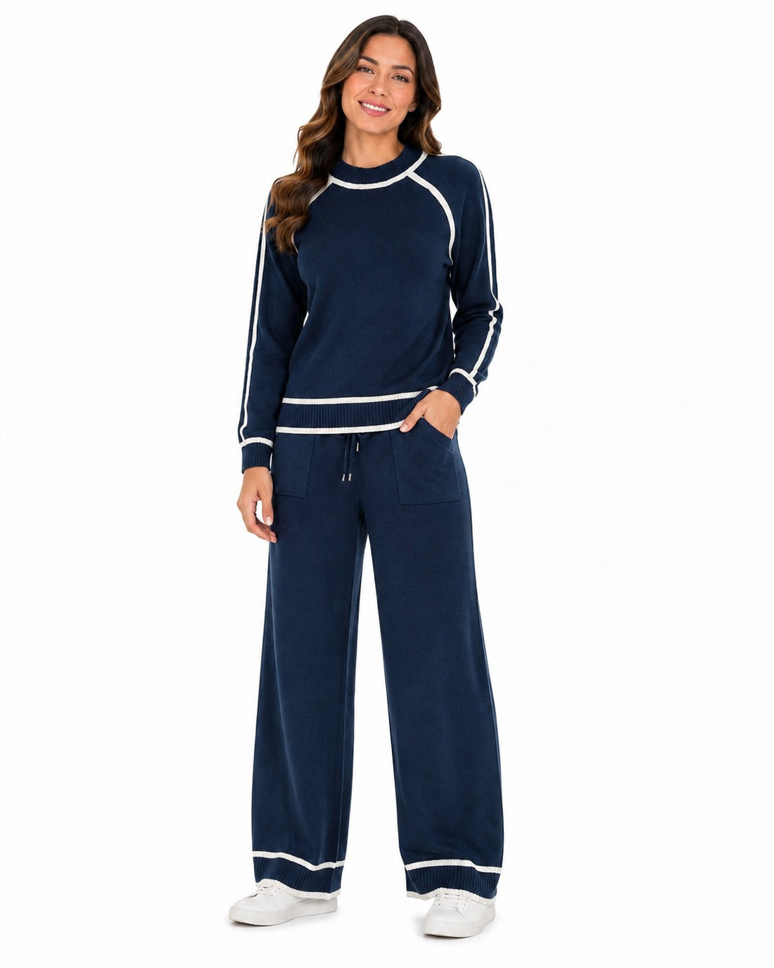 Knit Sweater & Wide-Leg Lounge Set #103