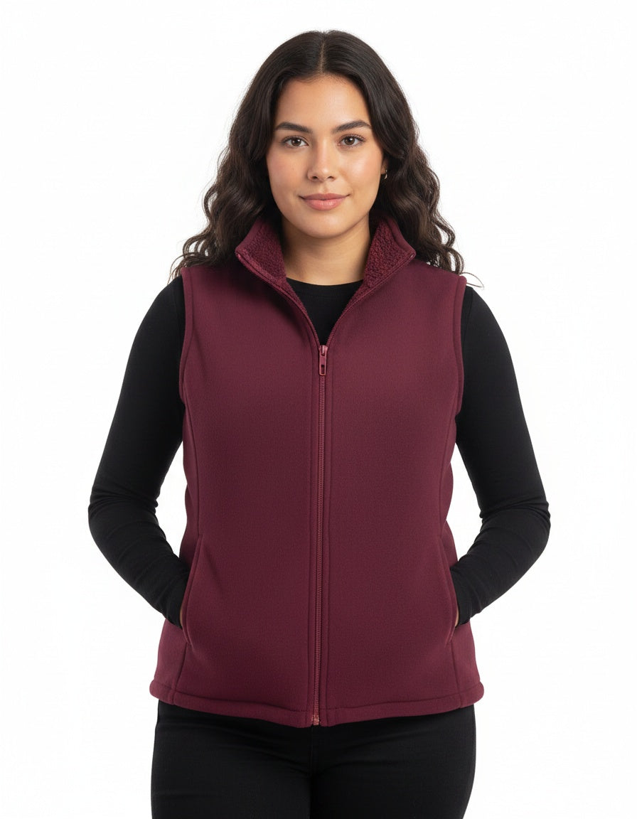 Fleece Vest With Sherpa Lining