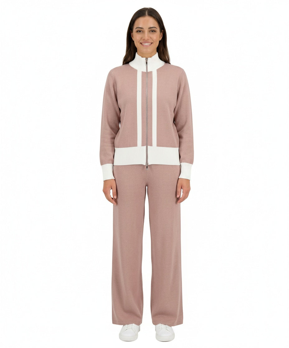 Knit Sweater & Wide-Leg Lounge Set #102